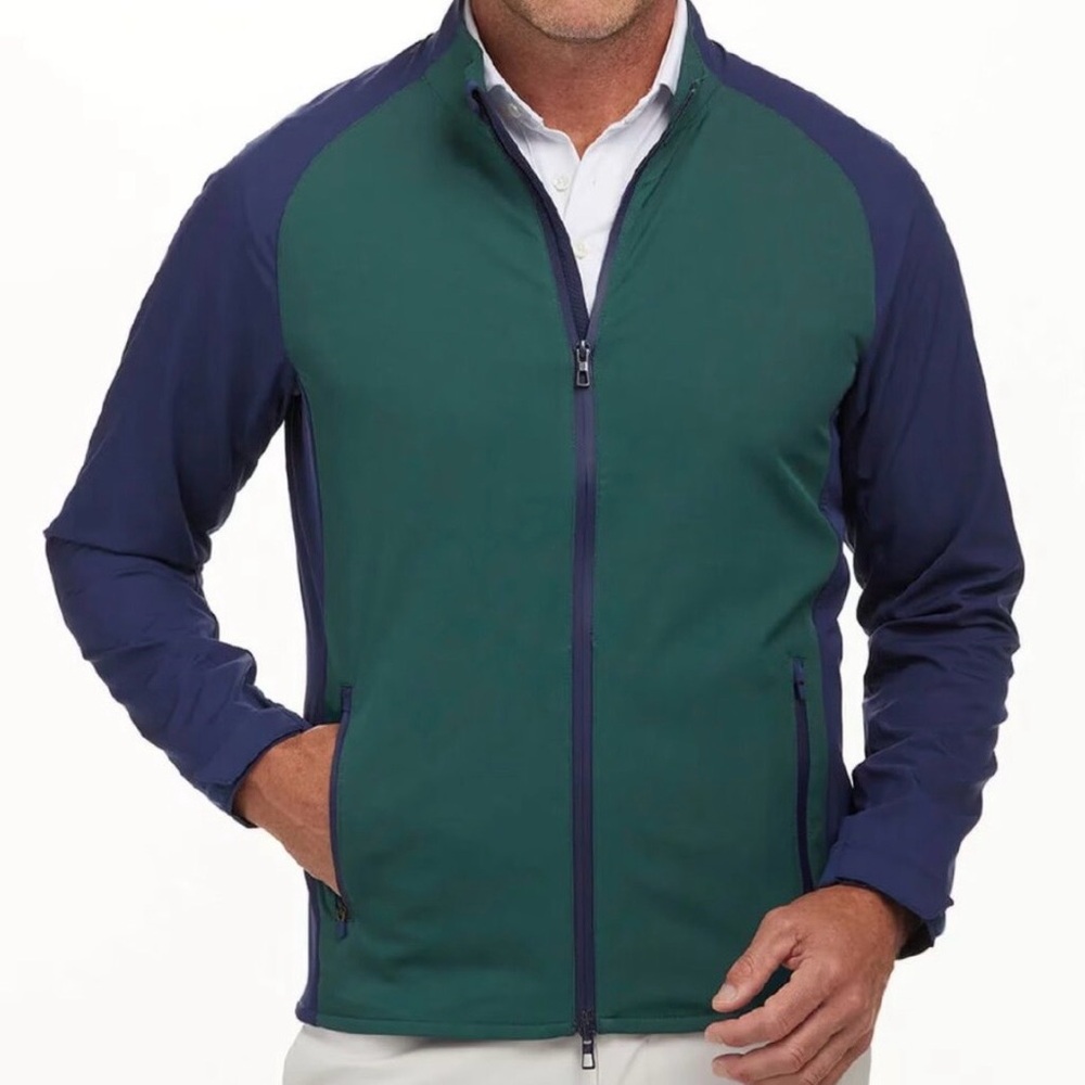 Men's Green and Navy Lightweight Jacket
